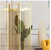 Metalen Schermen Landschap Hotel Room Dividers Lobby High End Clubhouse Guest House Entrance Partition Wall Folding and Moving