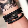 3 pièces/ensemble chiffres romains hommes Bracelets en acier inoxydable chanvre corde boucle Bracelets ouverts or Pulseira Bileklik Bracelet bijoux