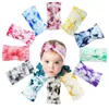 12 Pcs Tie Dye Super Stretchy Noeud Doux Bébé Fille Bandeaux Avec Cheveux Arcs Head Wrap Pour Nouveau-Né Bébé Filles Infant Toddlers Enfants LJ201226