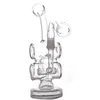 14mm mini Glass Bong Recycler Dab Rig Glass Water Pipe Cool Showerhead Perc Oil Rig Bubbler With Banger2127457