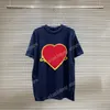 22ss Men Women Designers Knitted T-shirt T-Shirts tee Love jacquard letter short sleeve Man Crew Neck paris Fashion Streetwear white M-XXL