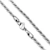 Chaîne de corde torsadée en acier inoxydable faveur de fête 3 MM collier Hip Hop pour hommes et femmes décoration de bijoux de mode