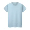 Yeni Yuvarlak Boyun Katı Renk T-shirt Yaz Pamuk Dibe Gömlek Kısa Kollu Erkek ve Bayan Yarım Kollu Pageiio