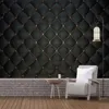 Özel Fotoğraf Kağıdı 3D Siyah Lüks Yumuşak Rulo Duvar Oturma Odası TV Kanepe Yatak Odası Ev Dekor Duvar Kağıdı Papel de Parede Sala 3D