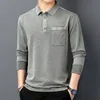 Brand Spring Autumn Vintage Polo Shirt Men High Quality Cotton Tee Shirt Homme långärmad Camisa Polo Men kläder T1105 220312