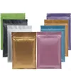wholesale multi color Resealable Zip Mylar Bag Food Storage Aluminum Foil Bags plastic packing bag Smell Proof Pouches 100pcs/lot