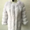 ZADORIN S-Winter Luxe Faux Vos Bontjas Slanke Lange Roze Rood Blauw Faux Fur Jas Vrouwen Nep bontjassen manteau fourrure LJ201021