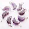 Whole 50pcslot Fashion Natural Amethysts Stone Different Shape Beads Pendants DIY Jewelry Making for Women Shiping Q11134912251