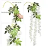 Soie Wisteria suspendus fleur fleurs artificielles vigne guirlande mariage arc décor fausses plantes feuillage rotin traînant faux jlleEQ