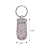 Porte-clés S 2pcs Case Boîte extérieure étanche strass porte-clés conteneur porte-clés portable12995