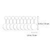 Schlüsselanhänger 48/72/96 Stück Acryl Transparente Kreisscheiben Set Schlüsselanhänger Klare runde Schlüsselbundrohlinge für DIY (transparent)