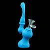 Cabaça em forma de plataforma de vidro bongo tubulações de água tubulações de água tigela de silicone bongs heady mini tubos de cera plataformas erva borbulhante narguilhahs