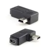 Mini USB Man till Kvinna 90 graders adapter Vänster och höger vinkel Mini-USB 5PIN Utökad adapter