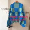 Kobiety Moda Plaid Wzór OverseTized Turtleneck Sweter Latarnia Z Długim Rękawem Kobiet Pulowers Chic Topy BC92A 211221