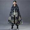 2021 herbst winter Ethnische Cape drachen muster Plüsch Cape alten Chinesischen Stil hanfu Mantel oper Baumwolle Leinen mantel Blau Rot