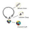 Charm Armband My Shape Emalj Autism Awareness Puzzle Piece Heart Lobster Claw Trendy Armband Bangles Man and Woman1308Z