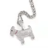 iced out goat pendant necklaces for men women luxury designer sheep bling diamond pendants gold silver animal hip hop jewelry chai233n