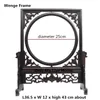 Traditional Chinese Style Wenge Wood Frame Photo Picture Frame Antique Carved Paintings Frame Home Decorative Mirror Stand Ornaments