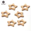 Let's make 20PCS/lot Wooden Stars Teethers Rings Wooden Toys DIY Pendent Set 201017