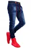 Jeans stretch denim pants new men ripped jeans long European and American fashion casual pants stretch for man