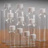 Duidelijke PET Plastic fles 5 ml 10 ml 20 ml 30 ml 50ml 60 ml 80 ml 100ml 120ml hervulbare flessen lege container