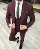 2022 Yeni Düğün Smokin Damat Erkek Takım Elbise Slim Fit Fitli Yaka Bir Düğme Balo Parti Blazers (Ceket + Pantolon + Yelek) 780