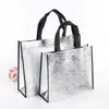 Women Shopping Bag Large Capacity Canvas Gift Wrap Travel Storage Bags Laser Glitter Female Handbag Grocery Canvas Tote