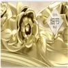 3d fiore d'oro di lusso sfondi pacchetto europeo modello morbido sfondi 3D stereoscopico