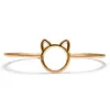 Pulseras de gato brazaletes brazalete de gatito de dibujos animados orejas de gato brazalete abierto ajustable