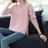 2019 Pull femmes automne hiver lâche décontracté couleur unie pull à manches longues tricots femmes pull court NS4329 T200101