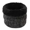 Hot Winter Unisex Cashmere Warm Ring Scarf Men Thick Knitted Scarves Autumn Female Wool Fur Lady Neck Ring Plush Scarf Collar