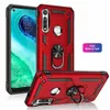 جراب هاتف Rugged Armor لهاتف Motolara Moto G8 Power Lite G Fast Power Stylus Metal Ring غطاء خلفي لهاتف Moto E7 Plus E6s E6 One Fusion