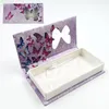 Glitter False Eyelash Box Tom Magnetisk Mink Ögonfransar Förpackningsbox Butterfly Tryckt False Eyelash Packaging Case