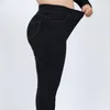 Plus storlek l elastisk hög midja femme jeans penna byxor fjäder casual jeans kvinnor höga stretch byxor denim byxor lj201029
