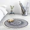 Retro-stijl ronde geometrie badkamer tapijt dia 90cm woonkamer sofa zachte vloer mat kwaliteit antislip tapijten Deurmat 1pc bad mat 201225