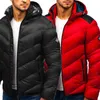 Winter Men's Coats Warm Thick Jackets Padded Casual Hooded Parkas Men Cotton Overcoats Outdoor Zipper Windbreaker Coats 201126
