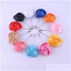 Vente en gros - Boutonnière de mariage Floral Stain Soie Rose Fleur 16 Couleurs Disponibles Groom Groomsman Homme Broche Broche Corsa bbyUgj bdesports