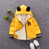 Fleece Winter Parkas Kinder Jacken Für Mädchen Jungen Dicke Samt Tasche Kinder Mantel Baby Oberbekleidung Säuglings Mantel 211222