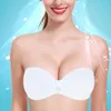 Yandw Ny sexig underkläder Push Up Bra Big Breast 1 2 Cup Plus Size Women Silicone Strapless Wed A B C D E F 70 75 80 85 90 95 LJ200815