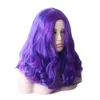 WoodFestival cheveux synthétiques Cosplay perruque femmes perruques Ombre ondulé violet couleur bleu longueur moyenne Midlle Hairline10869884437214