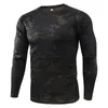 Męskie Koszulki Outdoor Camouflage T Shirt Uniform Mężczyźni Z Długim Rękawem Oddychającym Combat Tight Tee Top 2022 Taktyczna Wojskowa odzież