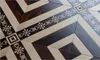 黒い色のローズウッド木製の床の床の幾何学的なデザインの陶磁器のタイルカーペットリビングモールの木材フラワーセンターインレイマシュレーウォールの装飾アートワークハードウッドパッケ