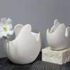 Direktverkauf chinesischer Jingdezhen-Porzellanvasen, Kreativität, moderner Stil, weiße Keramikvasen für Hochzeit, Heimdekoration, Geschenk 5 LJ201209