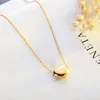 Pendant Necklaces RE Fashion Simple Heart Necklace Women Rose Gold Silver Color Chain Choker Stainless Steel Jewelry Birthday Gift341f