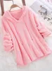 Sweater de l￣ de inverno Oversized tamanho 5xl sherpa fleece luffy pullovers finos com capuz Mulheres grandes blusas casuais de tamanho 201221