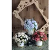 European Style artificial flower Pot set vase table setting decoration indoor artificial potted home decoration fake flowe T200509