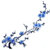 Plum Blossom Flower Fabric Applique Wintersweet Clothing Embroidery Patch Fabric Sticker Iron On Sew Craft Sewing Repair 09Otm