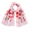 2020 Ny vallmo Skriv ut Fringe Scarf Sjalar Kvinnor Lång Soft Blomma Floral Pattern Wrap Scarves Hijab 4 Färg Gratis frakt