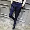 Pantalon Hombre Vestir 가을 사교 바지 남성 바지 향수 남성 드레스 바지 슬림 한 캐주얼 남성 바지 사무소 201128