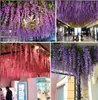 Wisteria – guirlande de fleurs décoratives artificielles, 110cm, 75cm, 4 couleurs, pour fête, mariage, maison